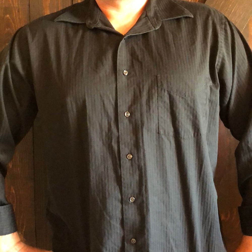 J. Garcia Size 34/35 XL black button down shirt